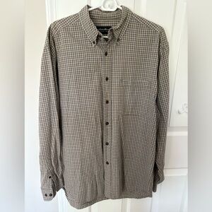 Eddie Bauer Men's Tan Checkered Shirt